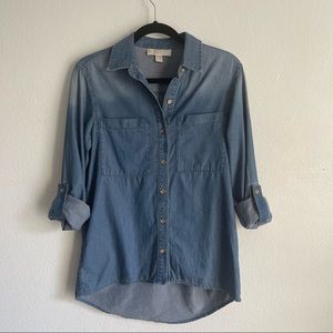 MICHAEL KORS~Brand New W/Out Tags~Denim Shirt~Roll Tab Sleeves~Small